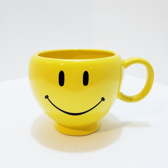 Vintage Teleflora Smile Mug•Yellow emoji•Coffeecup